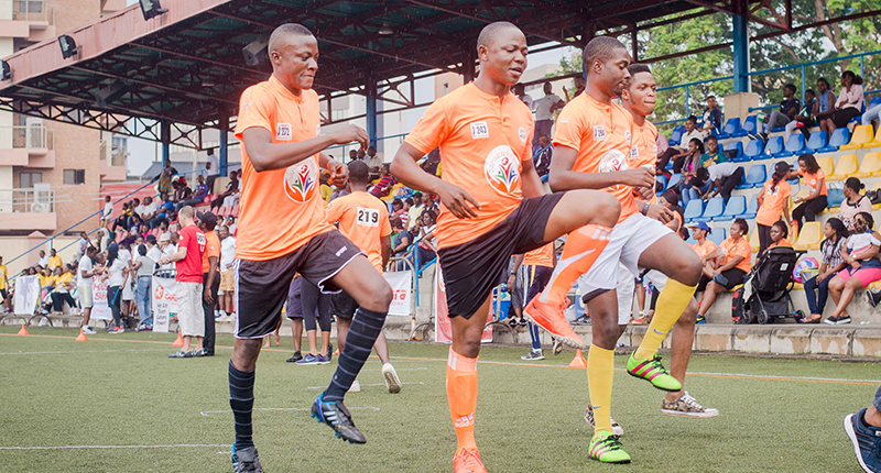 Participants warming up at the 2016 Games