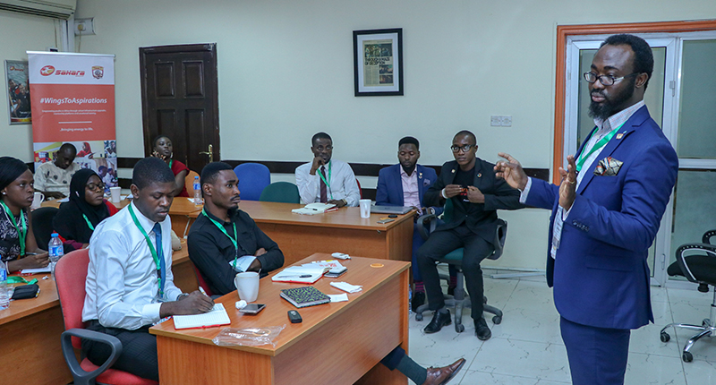 Olumuyiwa Adebayo, CFA Head, Group Finance,  Sahara Group during a session at #StartUpNation