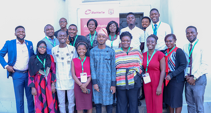 Beneficiaries of #StartUpNation photographed with the organizers in Lagos, Nigeria.