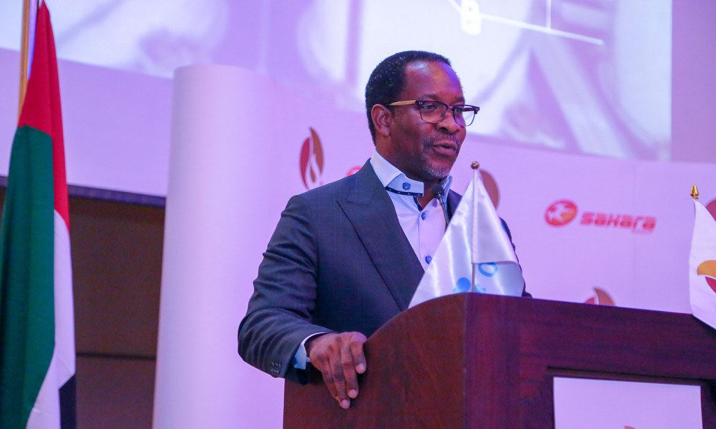 Wale Ajibade, Executive Director, Sahara Group addressing delegates during the event