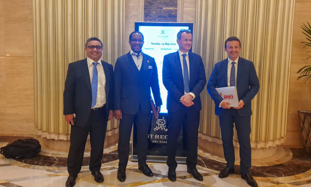 Sahara’s delegation: (l-r) Jaspal Singh, Shipping Manager - Sahara Energy, Wale Ajibade, Executive Director - Sahara Group, Valery Guillebon, CEO - Sahara Energy, Jean-Guillaume de Lavarde, Legal Counsel, - Sahara Energy